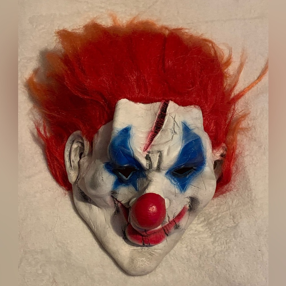 Multicolored Rubber Latex Clown Mask